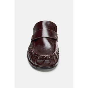 ZARA LEATHER MULE LOAFERS